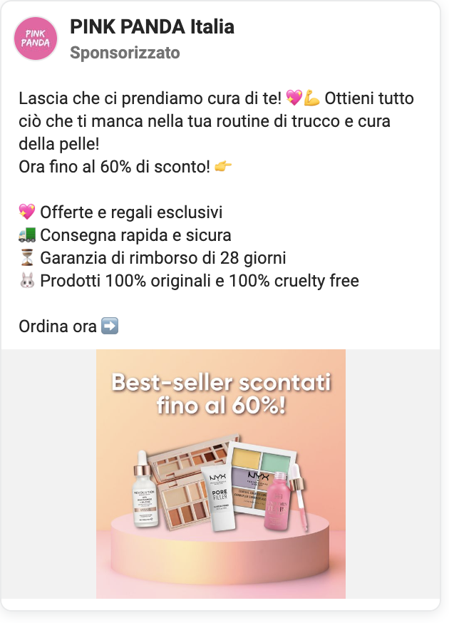 pink panda ecommerce ads